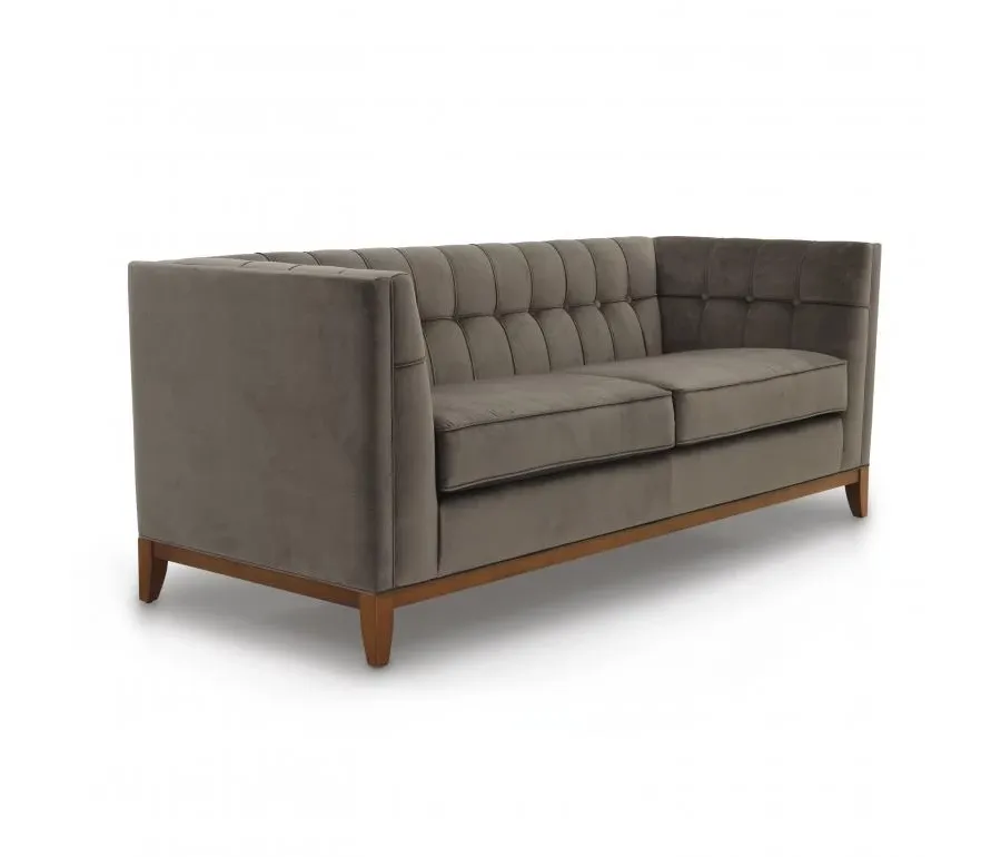 obrazek 1 Brązowa elegancka sofa 3-osobowa w stylu nowoczesnym - Sevensedie