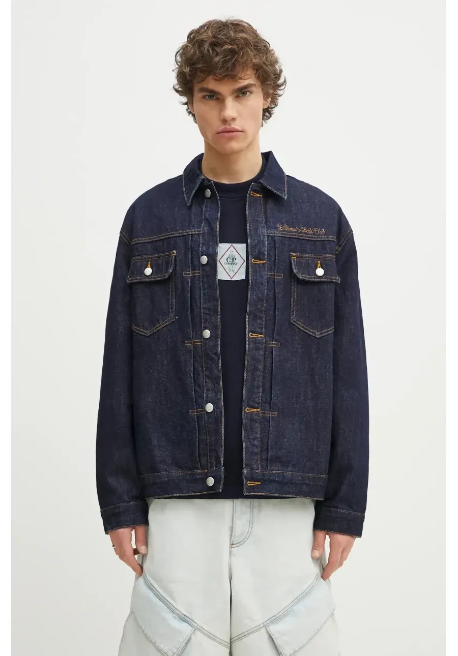 obrazek 1 Billionaire Boys Club kurtka jeansowa Script Logo Denim Jacket kolor granatowy przejściowa oversize B25107