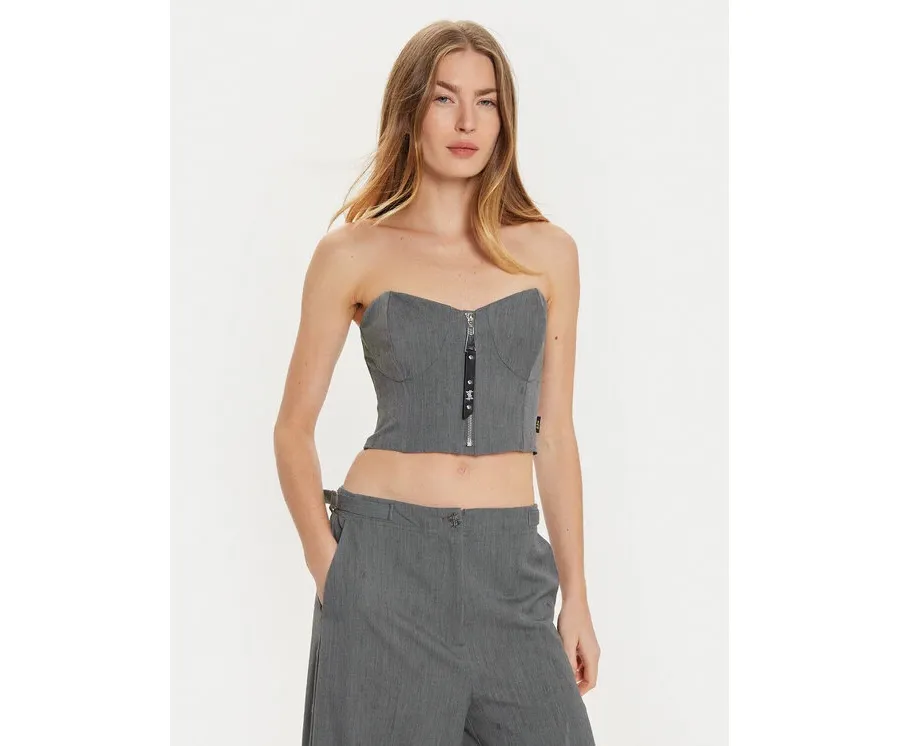 obrazek 1 TWINSET Top 242AM2044 Szary Slim Fit