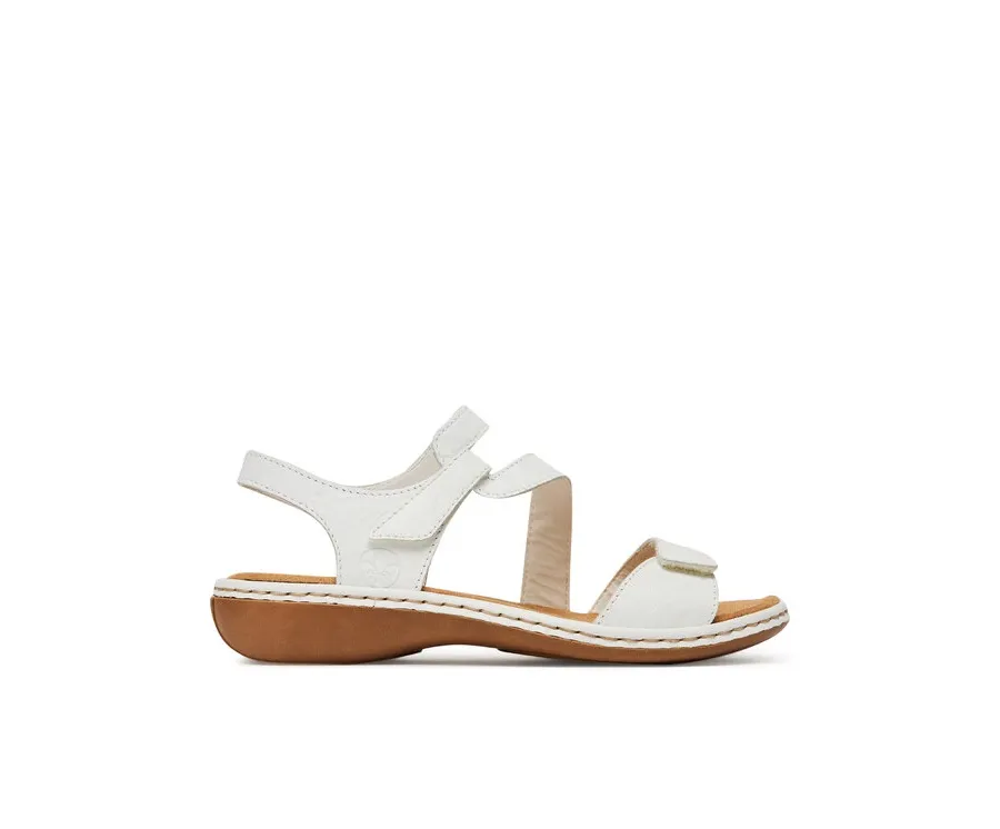 obrazek 1 Rieker Sandały 659C7-80 Biały