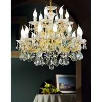 Picture Sumptuous glass chandelier for 15 bulbs