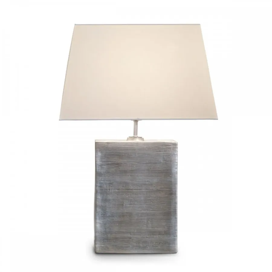 obrazek 1 Lampa stołowa z żebrowanej ceramiki H.34xL.24xP.14 cm
