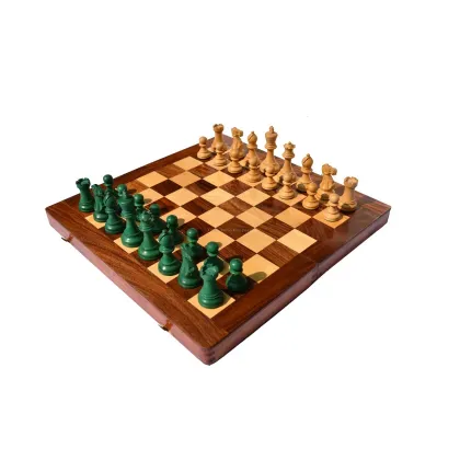 Zdjęcie Cudowne pionki szachowe wykonane z bukszpanu z planszą - The Chess Empire