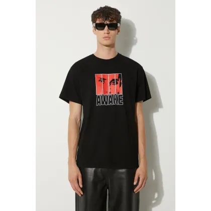 Zdjęcie Awake NY t-shirt bawełniany Vegas T Shirt męski kolor czarny z nadrukiem SP24-TS006