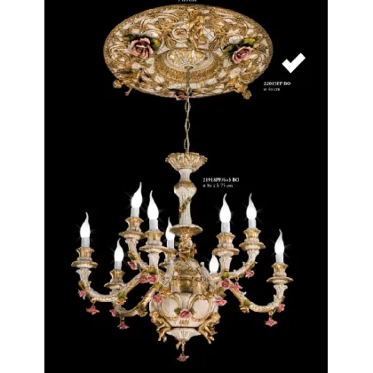 Picture Ceiling rosette with angels and roses - Valle d'oro Patchi