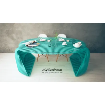 Zdjęcie Designerski stół do jadalni ze sklejki