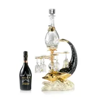 Picture Stylish set for alcohol with a dolphin