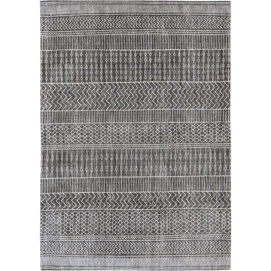 obrazek 1 Cudowny szaro czarny dywan we wzory - AMAZIGH GREY 8673