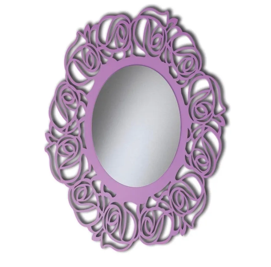 obrazek 1 Perforowane owalne lustro z liliowym wykończeniem z masy perłowej - Zanini