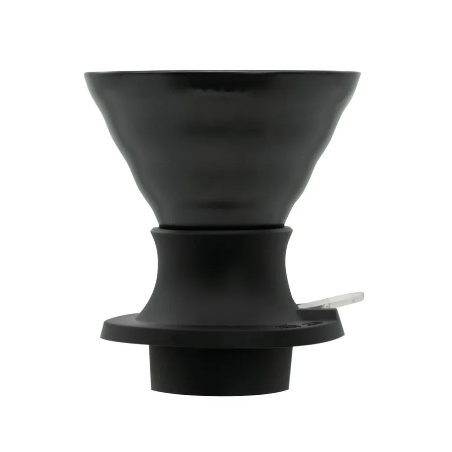 obrazek 1 Hario - Zestaw Immersion Switch Smokey Black - dripper ceramiczny V60-02 + filtry HARIO