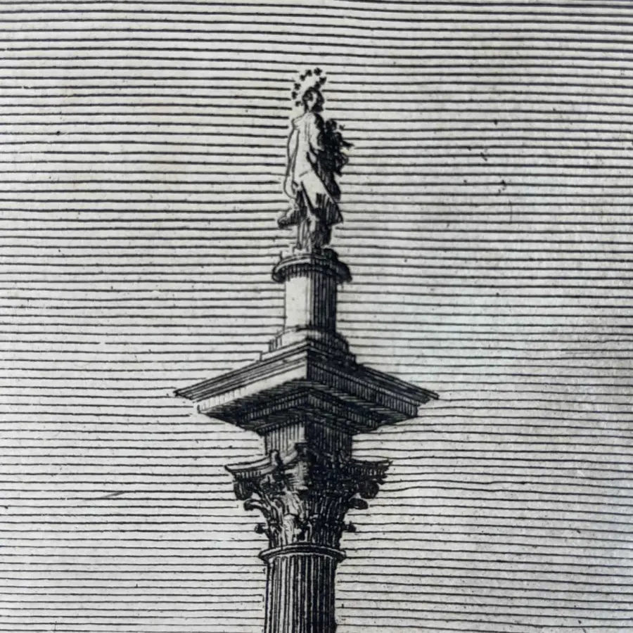 obrazek 4 Wydruk Bazyliki Santa Maria Maggiore z XVIII wieku