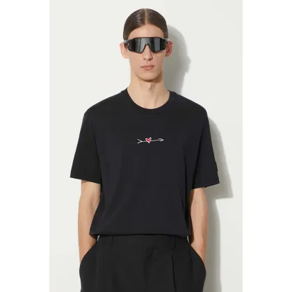 Zdjęcie Neil Barrett t-shirt bawełniany Slim Cupid męski kolor czarny z aplikacją MY70198A-Y525-495N