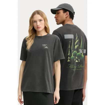 Zdjęcie Filling Pieces t-shirt bawełniany kolor szary z nadrukiem 74499840626