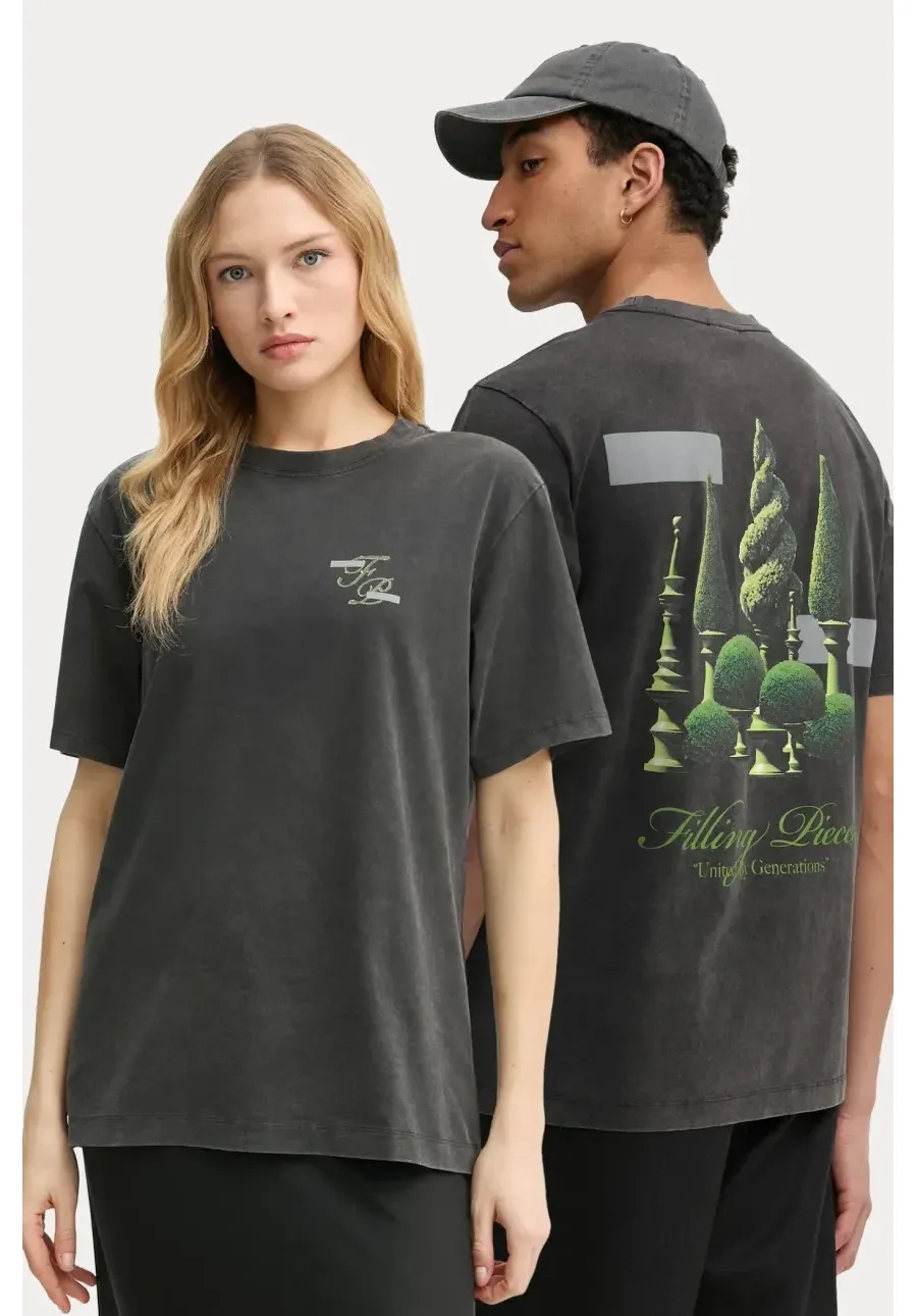 obrazek 1 Filling Pieces t-shirt bawełniany kolor szary z nadrukiem 74499840626