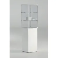 Picture Exclusive display case with white aluminum profiles
