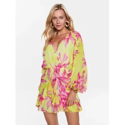 Zdjęcie Ermanno Firenze Sukienka codzienna D42EQ034EB4 Żółty Regular Fit