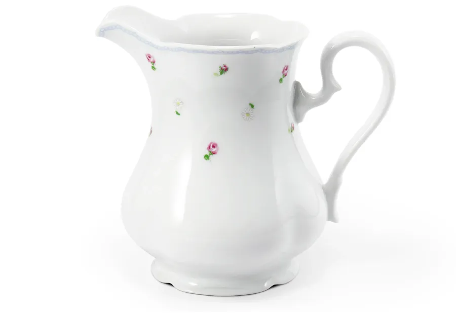 obrazek 1 Piękny dzbanek na mleko z porcelany o ponadczasowym kształcie - Leander