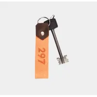 Picture An unusual keychain with a print or company logo