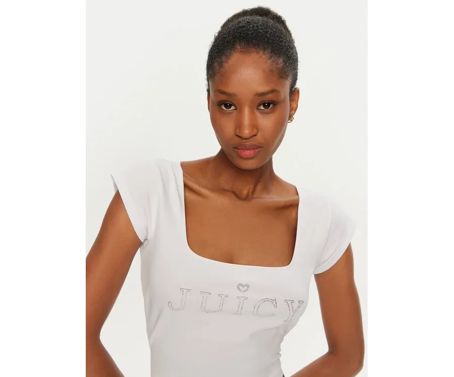 obrazek 1 Juicy Couture Bluzka Regal JCBCT224831 Biały Slim Fit