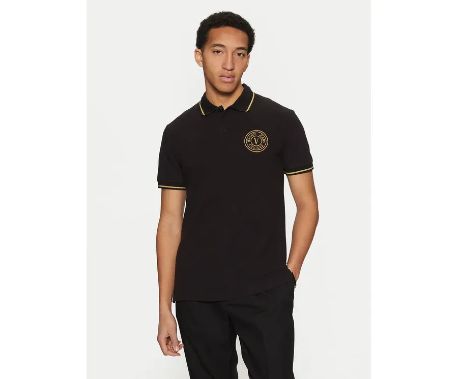 obrazek 1 Versace Jeans Couture Polo 78GAGT00 Czarny Regular Fit