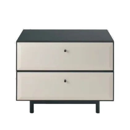 Zdjęcie Lakierowany stolik nocny z dwoma szufladami - Ana Roque