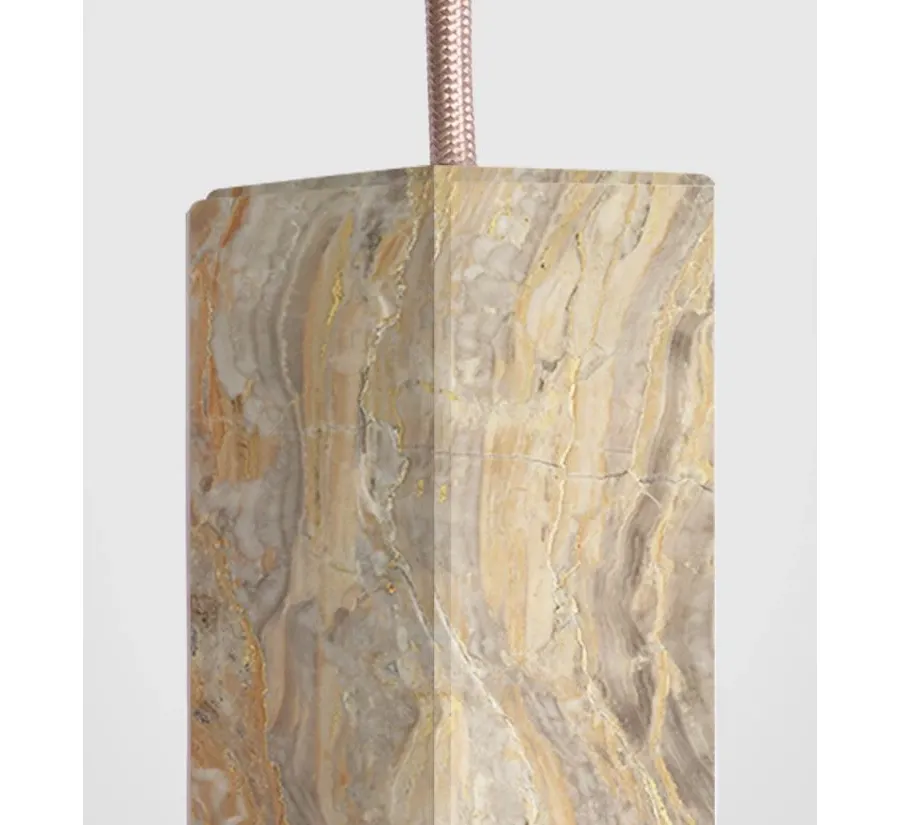 obrazek 5 Unikalna lampa wisząca z marmuru Arabescato Orobico