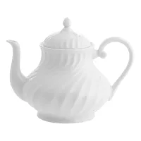 Picture Sagres porcelain tea pot with a unique wave-like decoration - Vista Alegre
