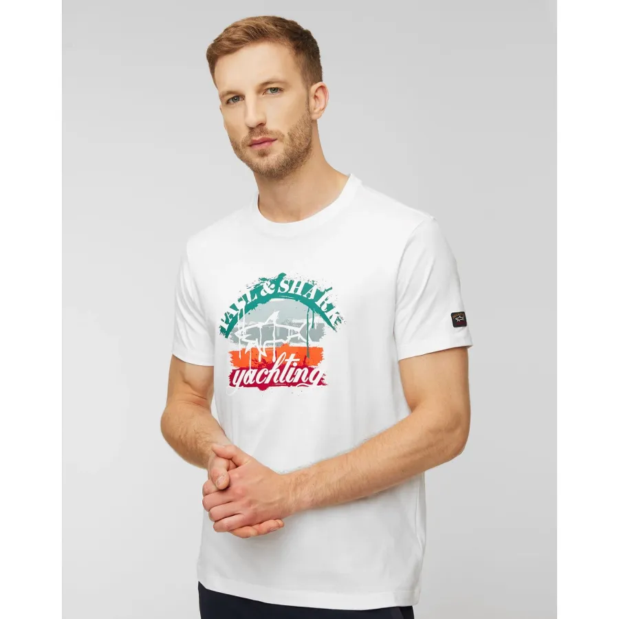 obrazek 1 Biały T-shirt Męski Paul&shark Paul and Shark