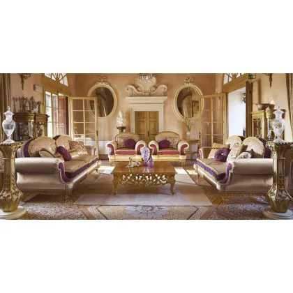 Zdjęcie Włoska trzyosobowa sofa do salonu w stylu antycznym - Morello Gianpaolo