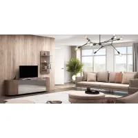 Picture Minimalist, modern living room set - chest of drawers and shelves - Epoca