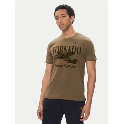 Zdjęcie Aeronautica Militare T-Shirt 251TS2405J641 Khaki Regular Fit