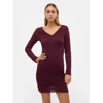 Zdjęcie Vero Moda Sukienka koktajlowa Zoe 10315445 Bordowy Slim Fit