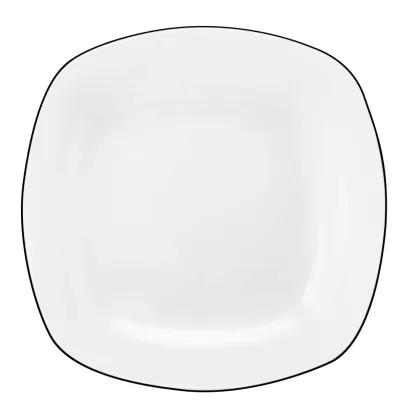 Zdjęcie Kwadratowy porcelanowy talerz do zupy 21 cm z Niemiec - Seltmann Weiden