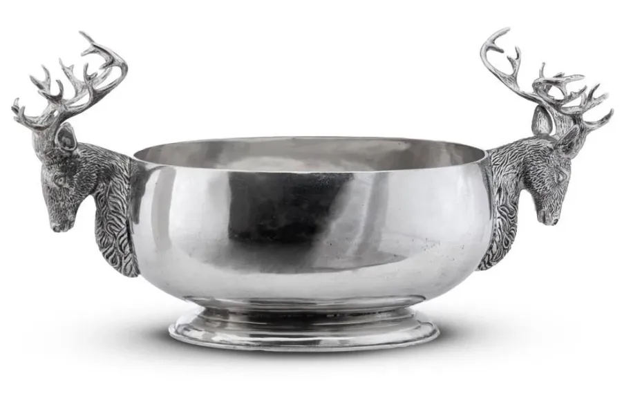 obrazek 1 Wyjątkowa misa cynowa z motywem myśliwskim