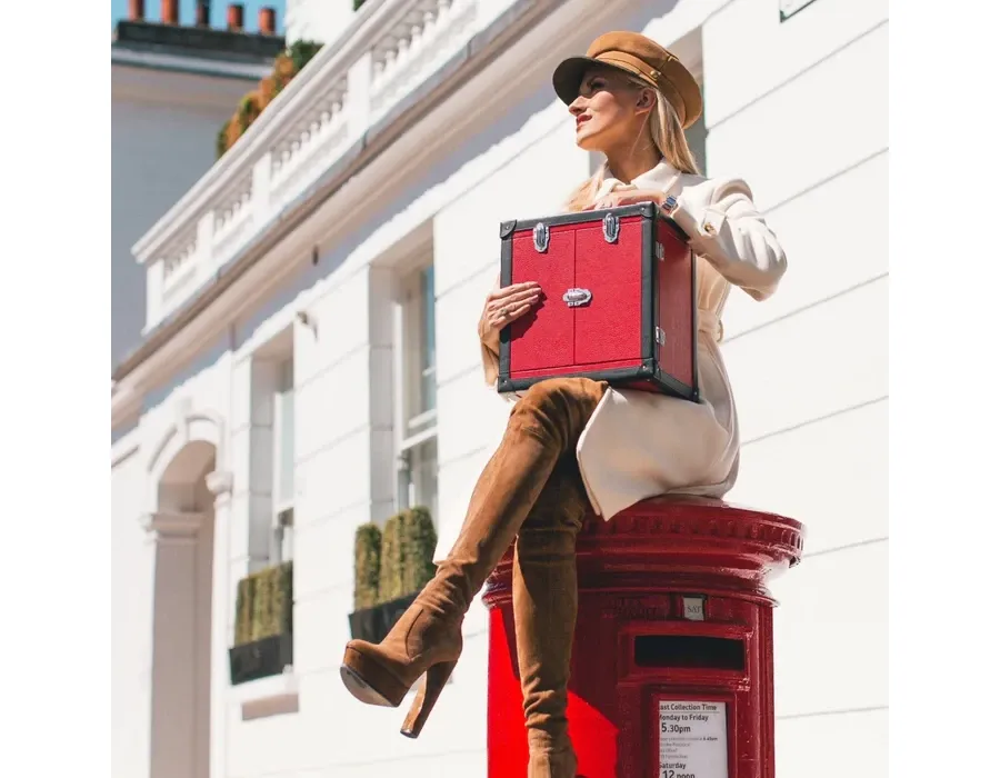 obrazek 2 Luksusowy kufer na biżuterię z uchwytem