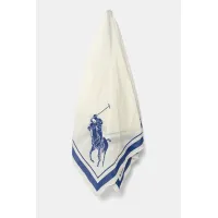 Zdjęcie Polo Ralph Lauren chusta bawełniana damska kolor beżowy wzorzysta 455938482