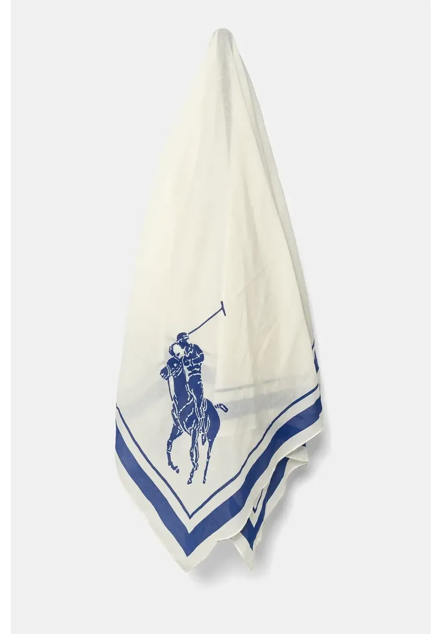 obrazek 1 Polo Ralph Lauren chusta bawełniana damska kolor beżowy wzorzysta 455938482