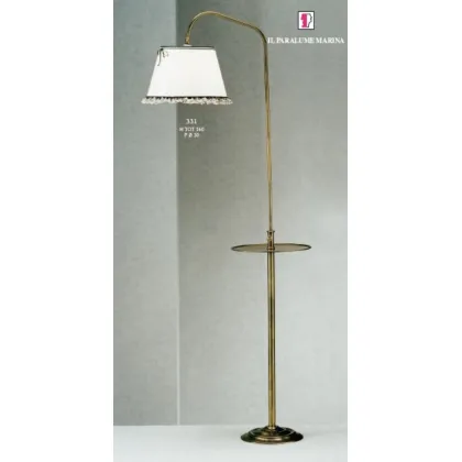 Zdjęcie Lampa podłogowa z płytą z białym stożkowym kloszem – Il Paralume Marina