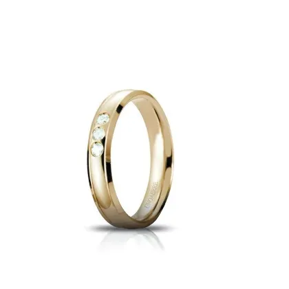Zdjęcie Wyjątkowa Obrączka z 3 brylantami o masie 0,09 ct i szerokości 4mm