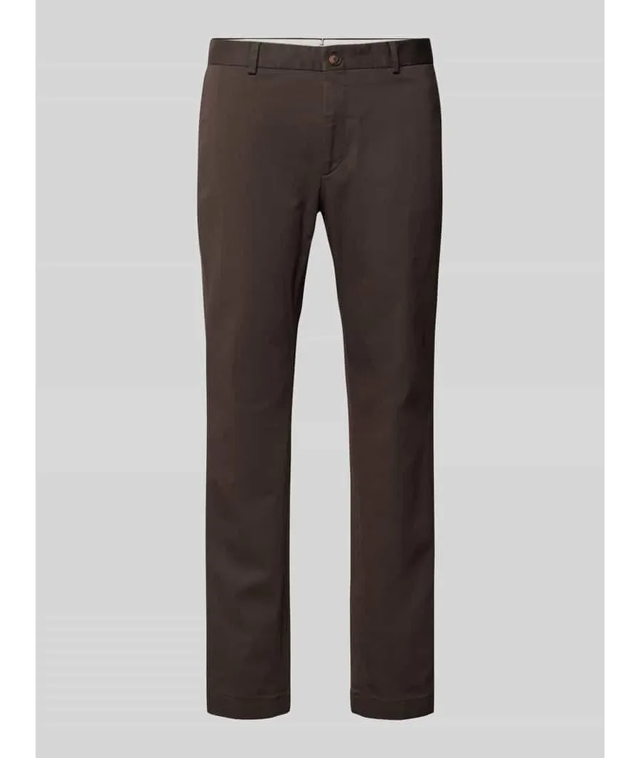 obrazek 1 Chinosy o kroju slim fit ze szlufkami na pasek model ‘Hank’