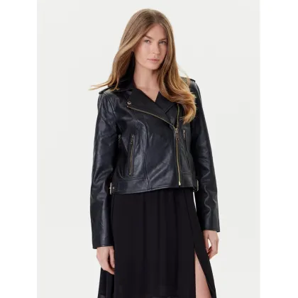 Zdjęcie MICHAEL Michael Kors Kurtka skórzana MT520IE8RK Czarny Regular Fit