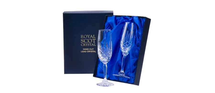 picture 1 Royal Scot Crystal Champagne Flutes London 2 p.