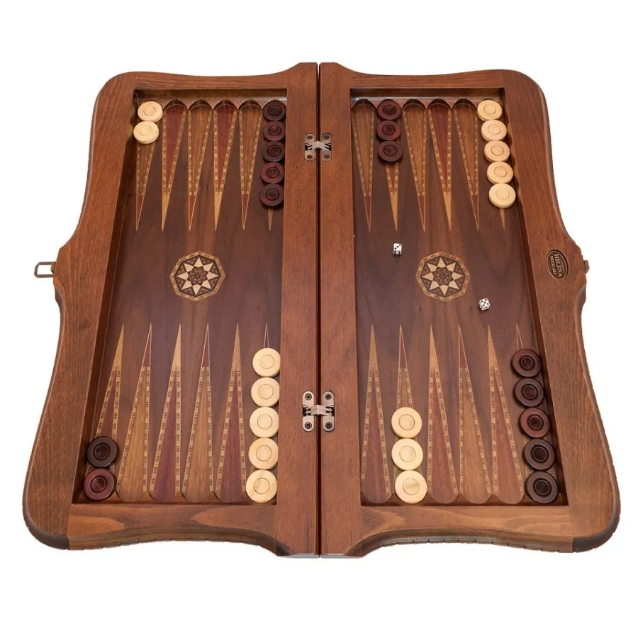 obrazek 2 Stylowy ręcznie wykonany zestaw drewniany do Backgammon - Helena Woodart