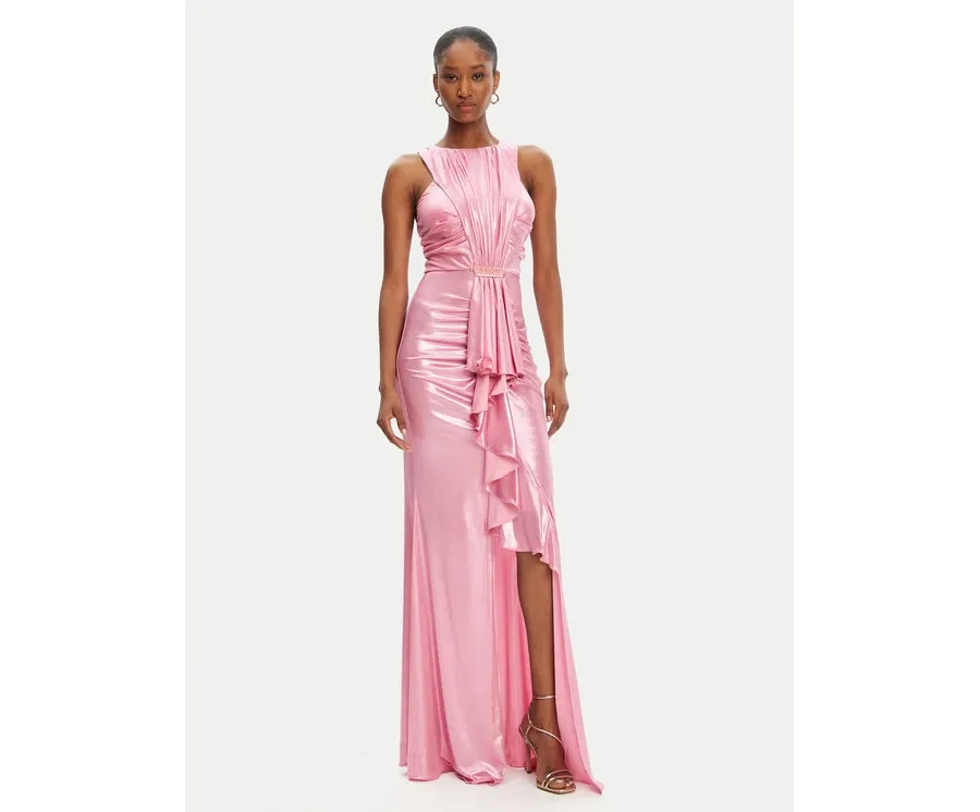 obrazek 1 Babylon Sukienka wieczorowa MF0204 Różowy Regular Fit