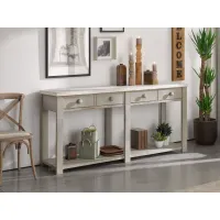 Zdjęcie Prowansalska lada z szufladami i półkami do salonu z drewna jodłowego - Zanini