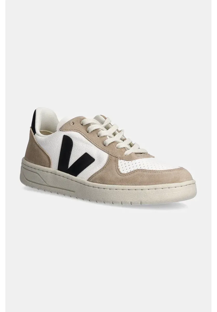 obrazek 1 Veja sneakersy skórzane V-10 CHFREE kolor beżowy