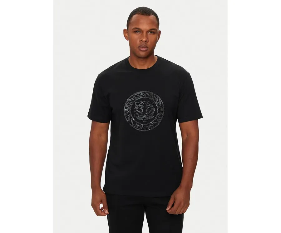 obrazek 1 Just Cavalli T-Shirt 77OAHE05 Czarny Regular Fit