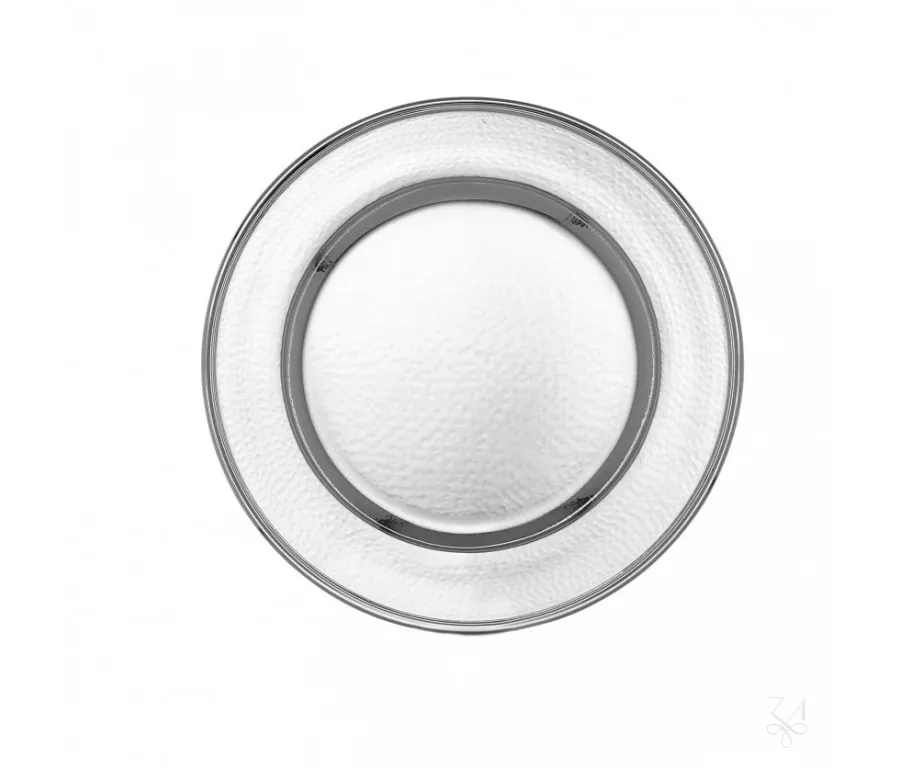 obrazek 1 Stylowy okrągły srebrny talerz - Zaramella Argenti