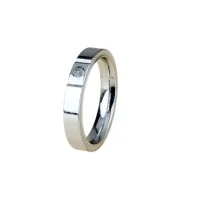 Zdjęcie Wyjątkowa obrączka z diamentem wykonana z białego złota 3,5 mm