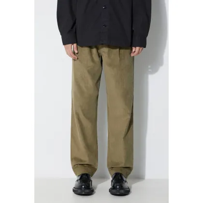 Zdjęcie Maharishi spodnie sztruksowe Loose Chino kolor zielony w fasonie chinos 4568.OLIVE